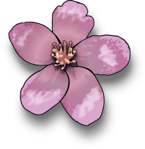Purple Apple Blossom Clip Art
